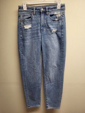 American Eagle Women's Distressed Stretch Mom Jeans Size 2 Regular